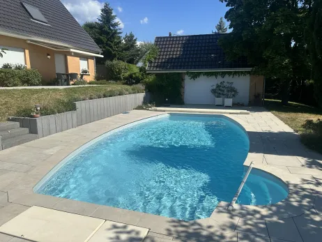 Aménagement plage de piscine